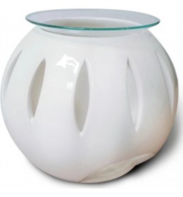 Hanna Maria KOULE aromalampa se sklem BÍLÁ