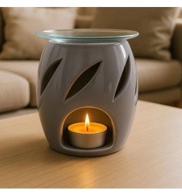 Hanna Maria SOUDEK aromalampa se sklem ŠEDÁ